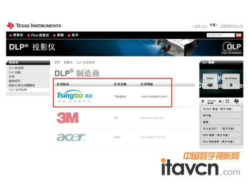 清投视讯与美国德州TI公司推进深入合作_背投